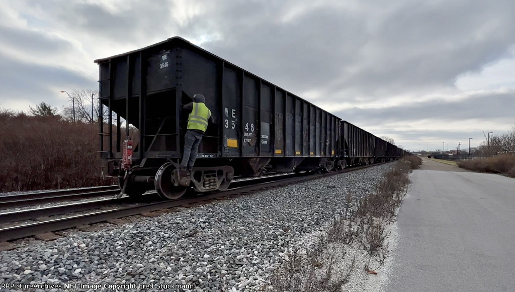 WE 3546 and the conductor head east.